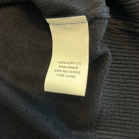 NWT Emily Daniels Lightweight 3/4 Sleeve Embellished Black Sweater Petite Small - Picture 8 of 12